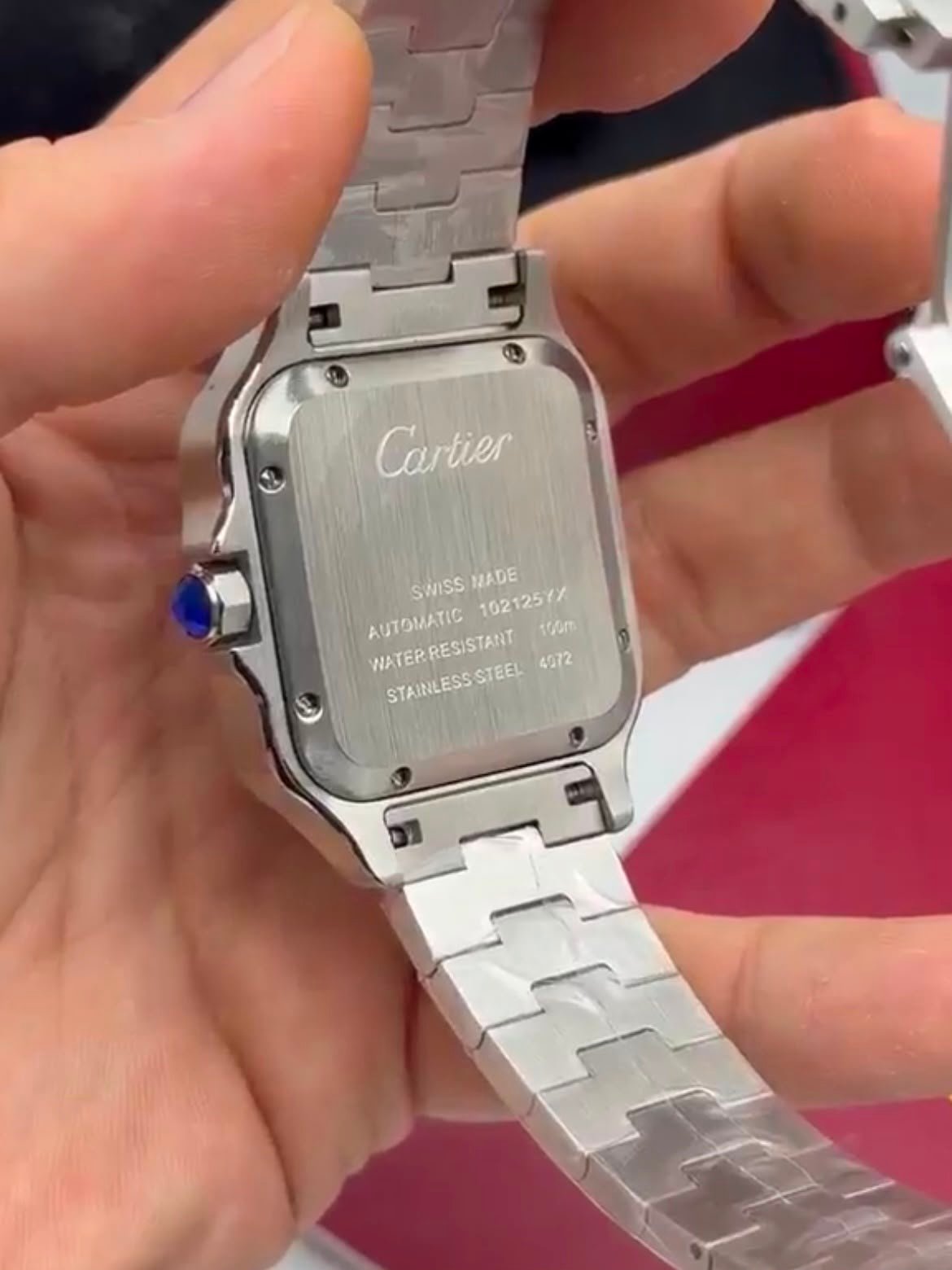 Cartier Santos Dumont 40mm - AÇO COM PRETO MOSTRADOR PRETO - Imagem 2