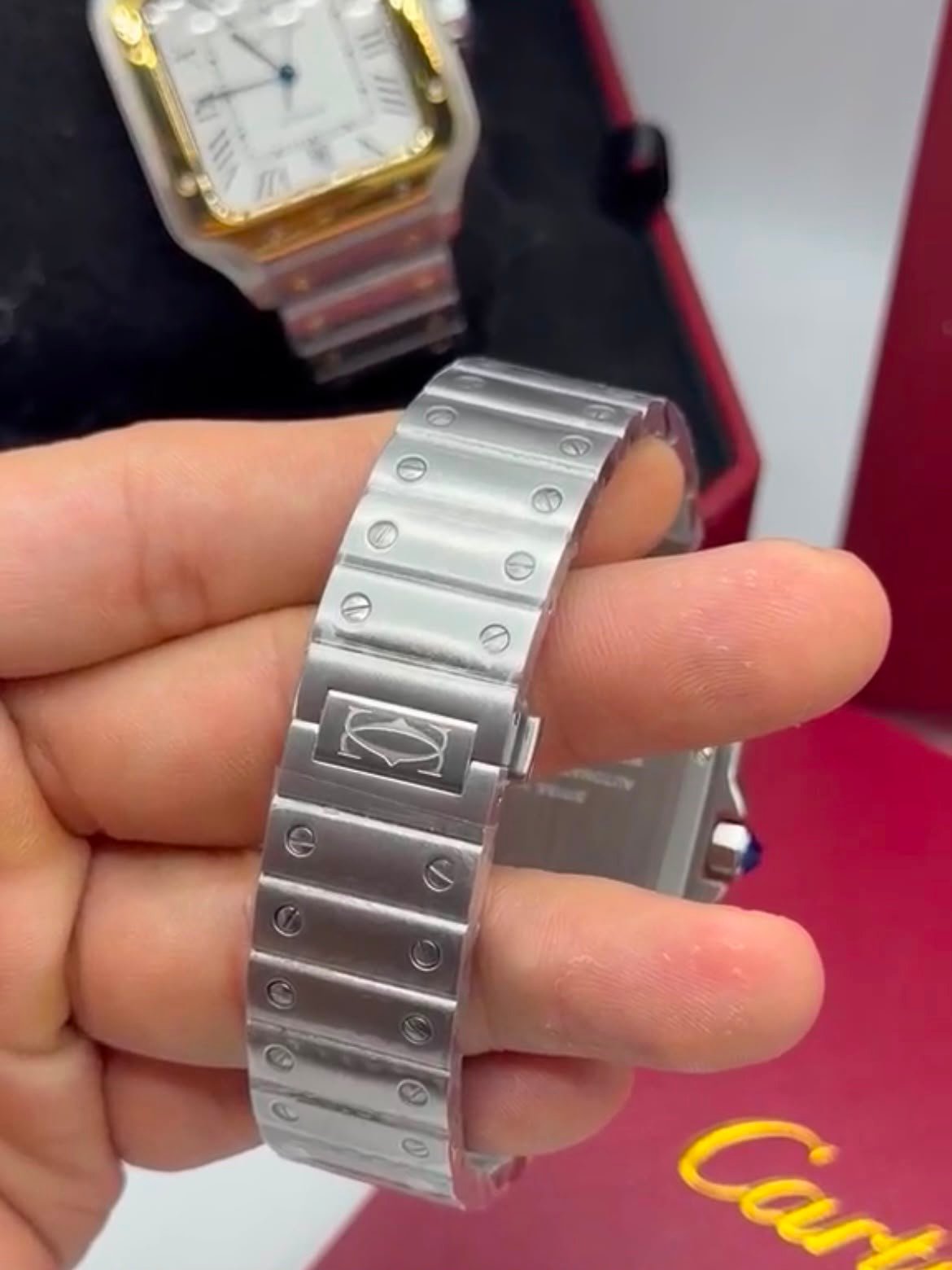 Cartier Santos Dumont 40mm - AÇO COM PRETO MOSTRADOR PRETO - Imagem 5