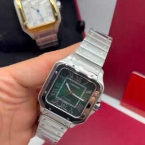 Cartier Santos Dumont 40mm - AÇO MOSTRADOR VERDE
