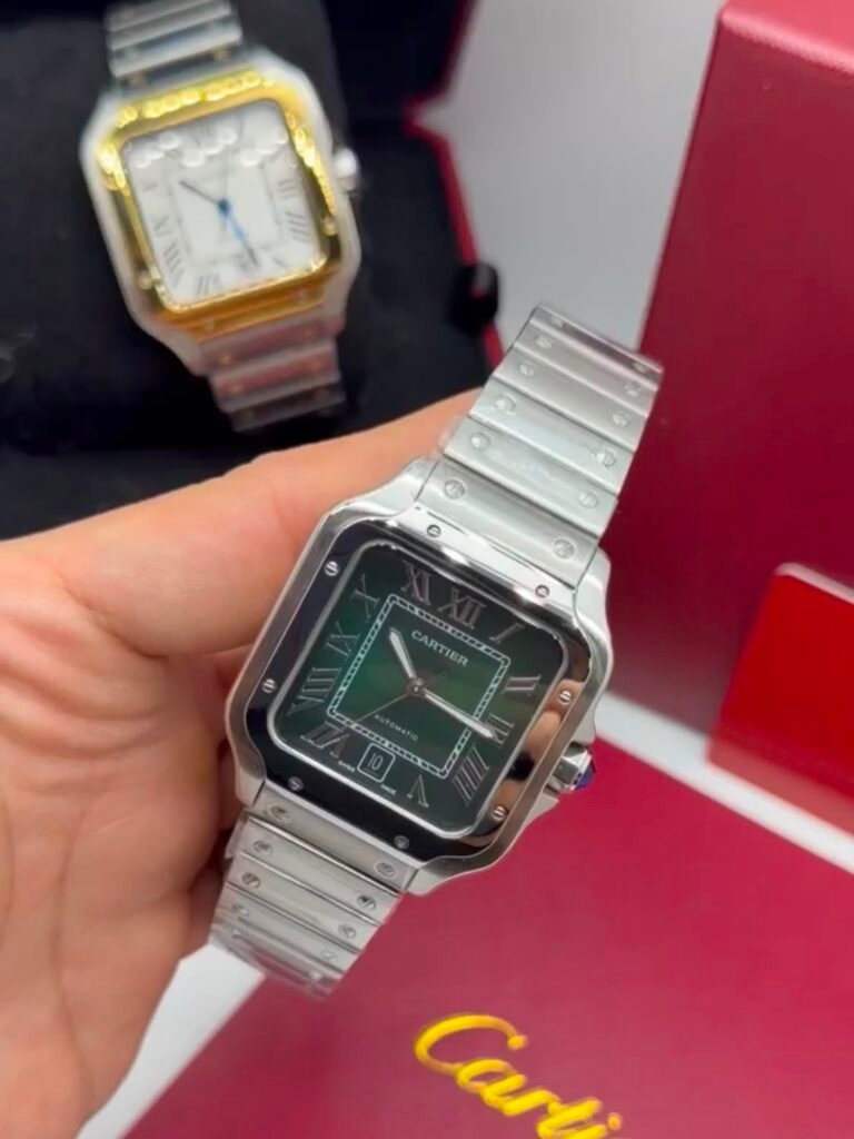 Cartier Santos Dumont 40mm - AÇO MOSTRADOR VERDE