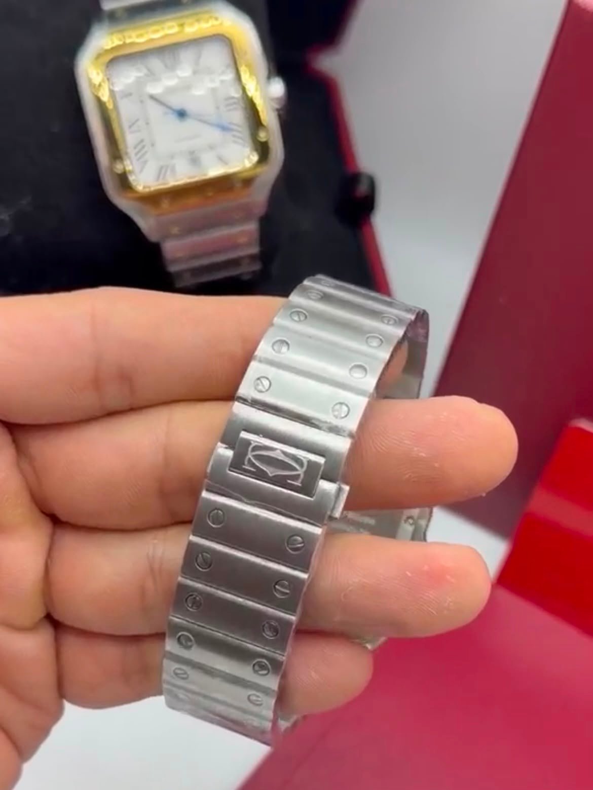 Cartier Santos Dumont 40mm - AÇO MOSTRADOR AZUL - Imagem 3