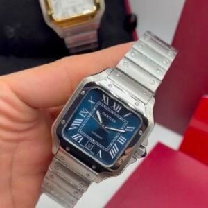 Cartier Santos Dumont 40mm - AÇO MOSTRADOR AZUL