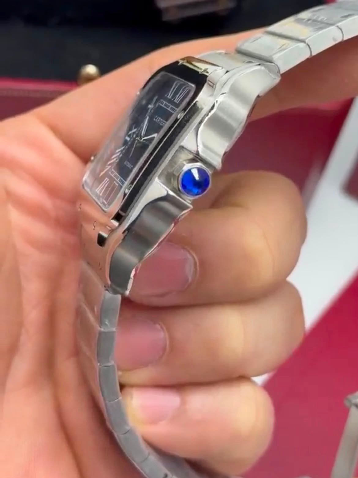 Cartier Santos Dumont 40mm - AÇO MOSTRADOR AZUL - Imagem 5