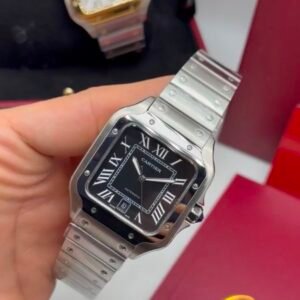 Cartier Santos Dumont 40mm - Aço Mostrador Preto