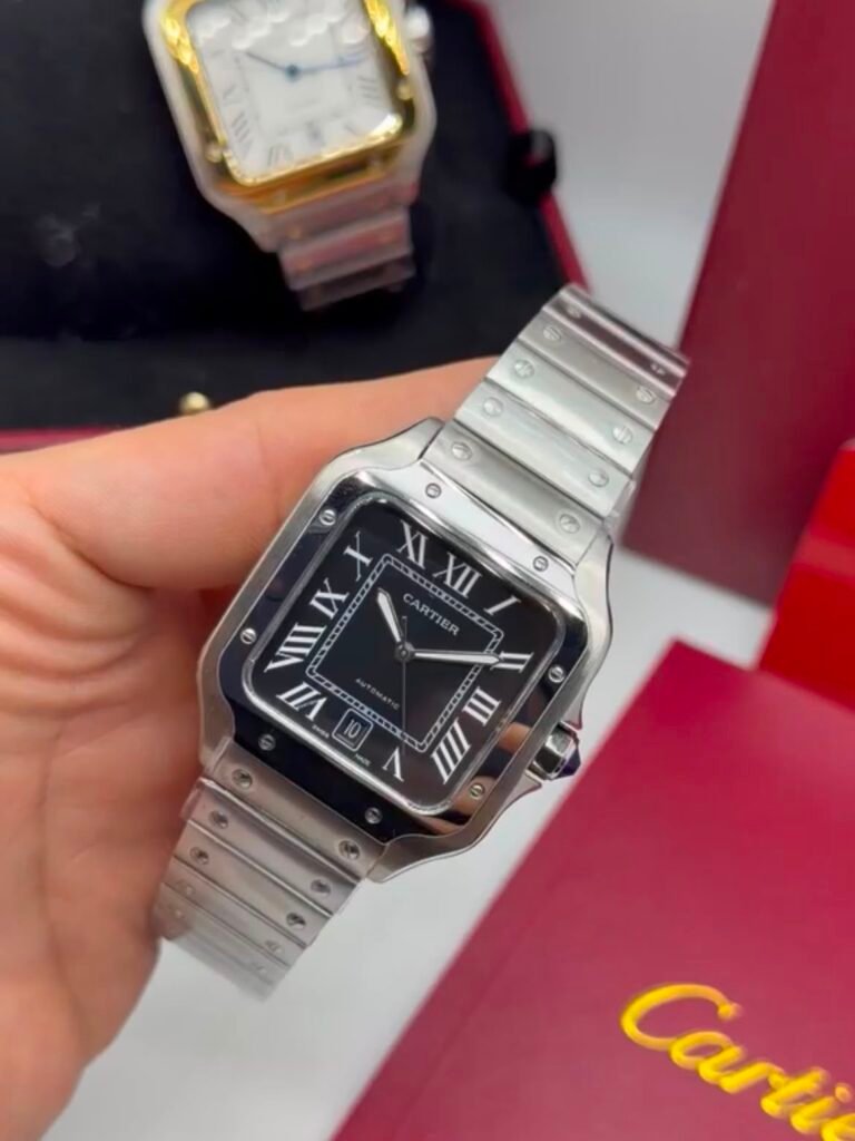 Cartier Santos Dumont 40mm - Aço Mostrador Preto