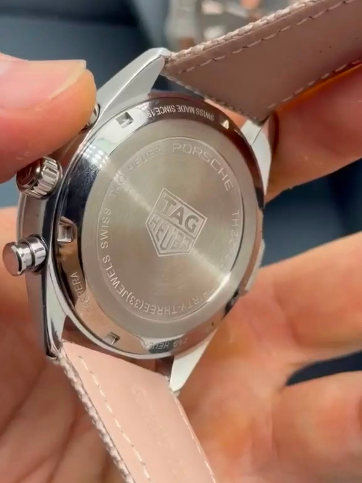TAG Heuer Carrera 42mm - AÇO MOSTRADOR BEJE - COURO - Imagem 5