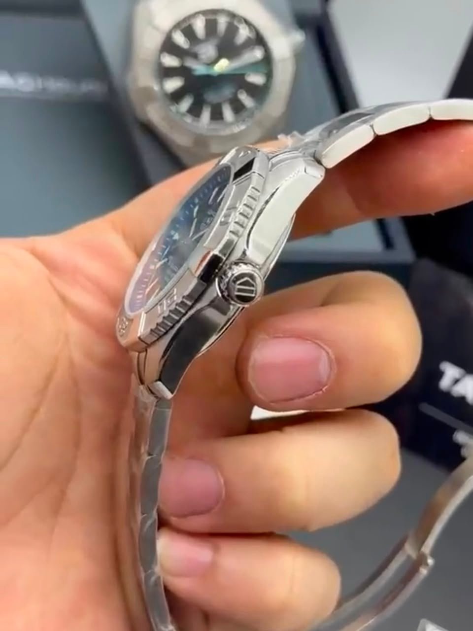 TAG Heuer Aquaracer Solargraph 43mm - AÇO MOSTRADOR AZUL - Imagem 3