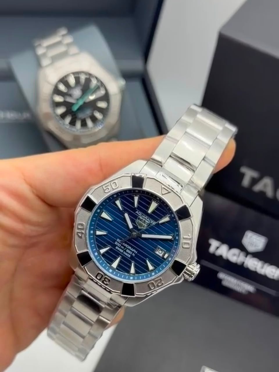 TAG Heuer Aquaracer Solargraph 43mm - AÇO MOSTRADOR AZUL