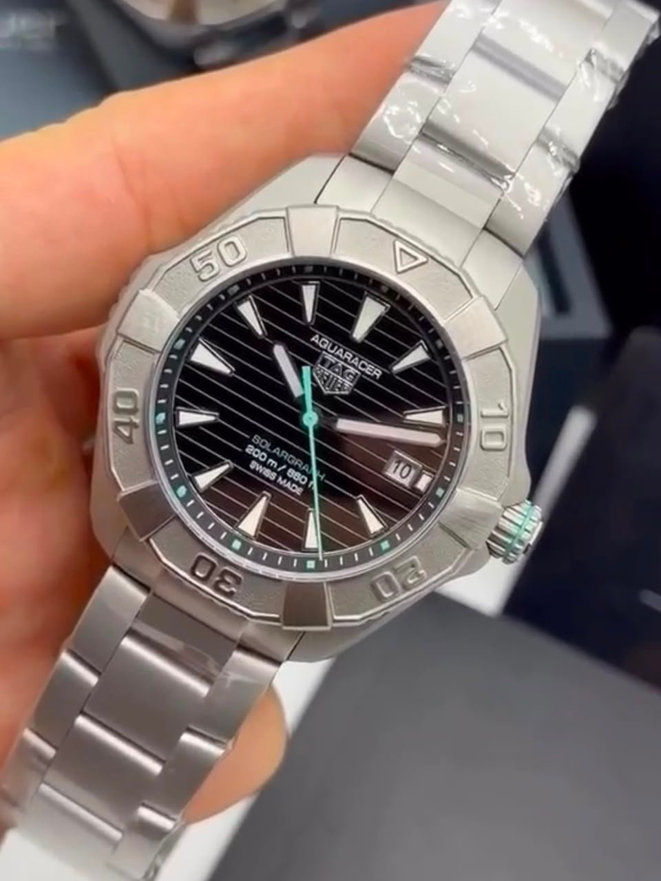 TAG Heuer Aquaracer Solargraph 43mm - AÇO MOSTRADOR PRETO - Imagem 4