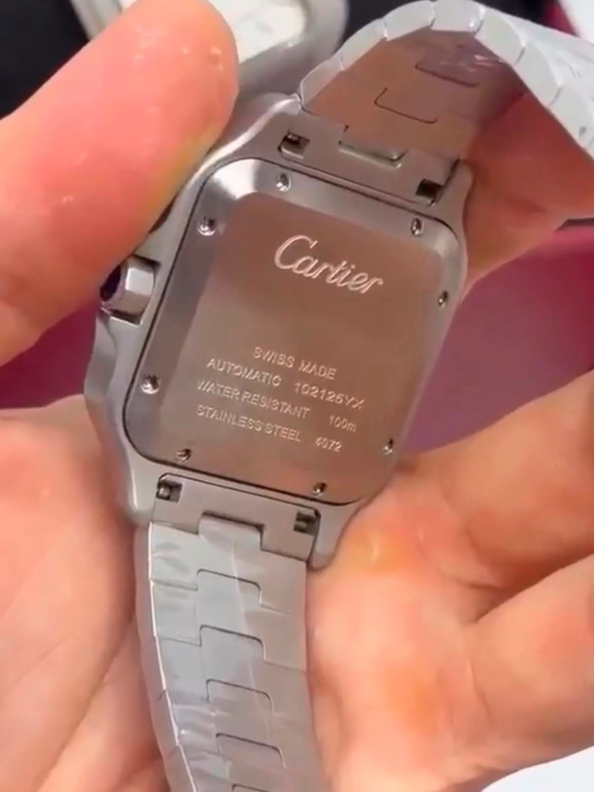 Cartier Santos Dumont 40mm – AÇO MOSTRADOR BRANCO - Imagem 5