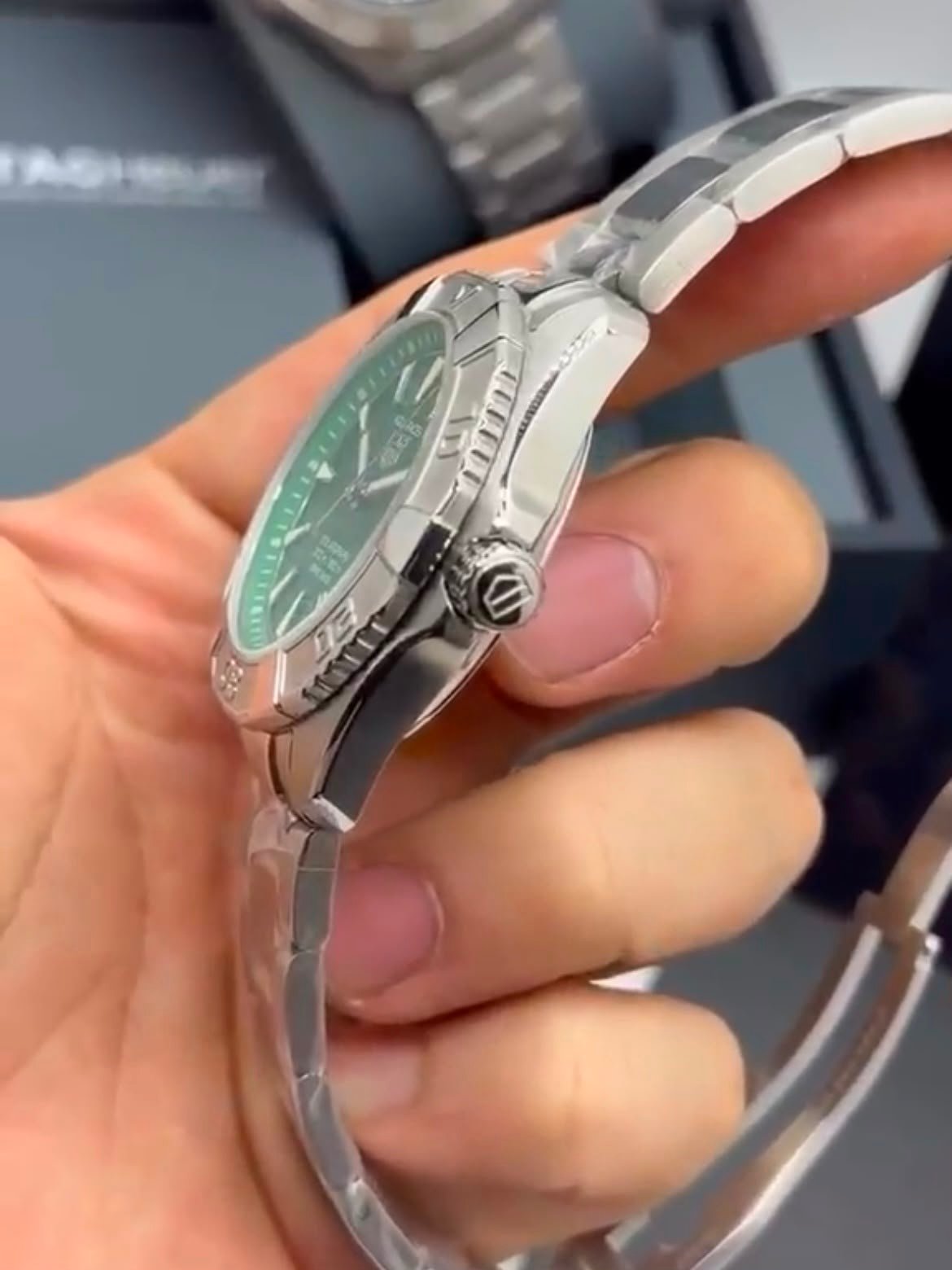 TAG Heuer Aquaracer Solargraph 43mm – AÇO MOSTRADOR VERDE - Imagem 3