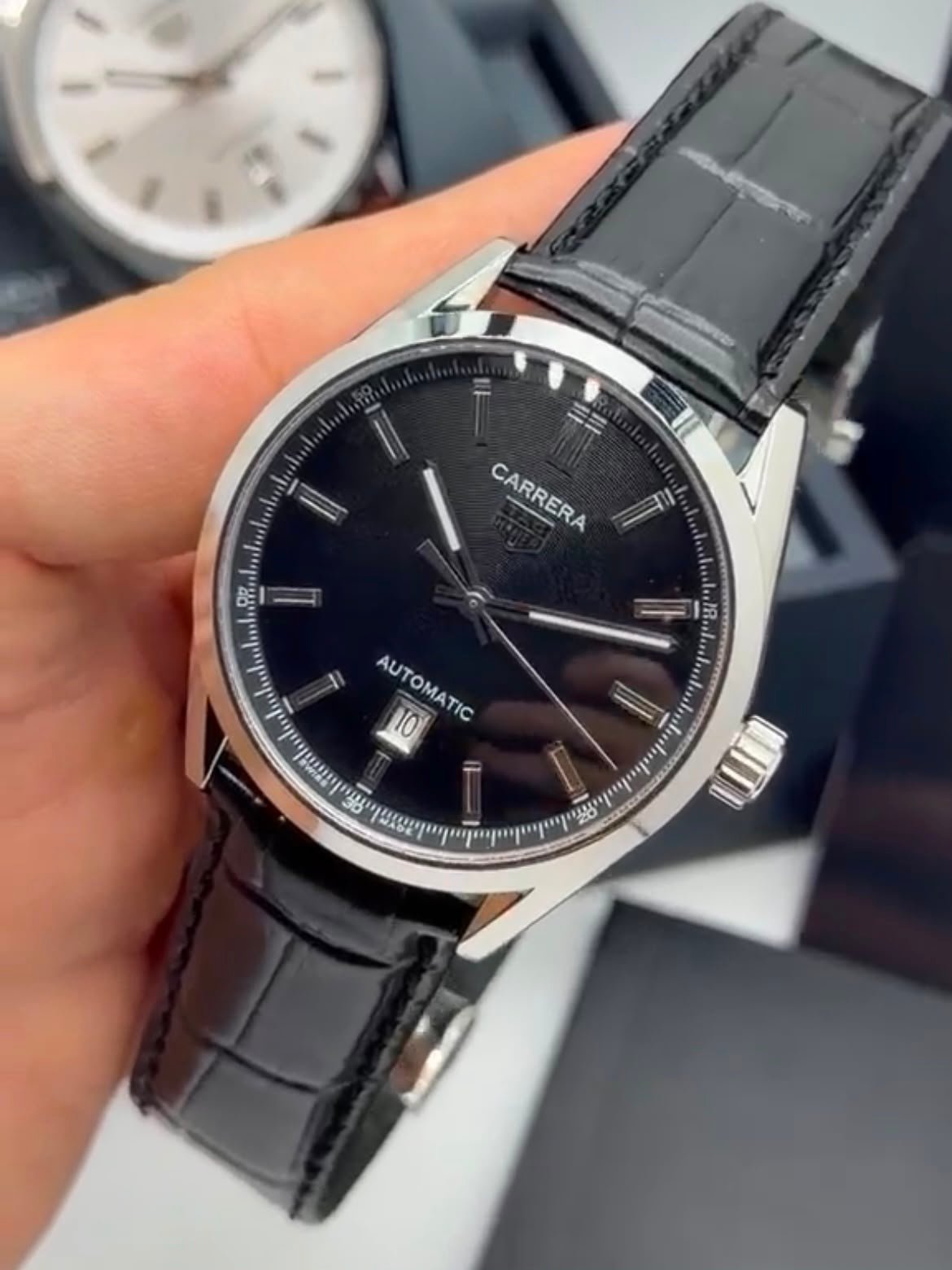 TAG Heuer Carrera 41mm - AÇO MOSTRADOR PRETO - COURO - Imagem 4