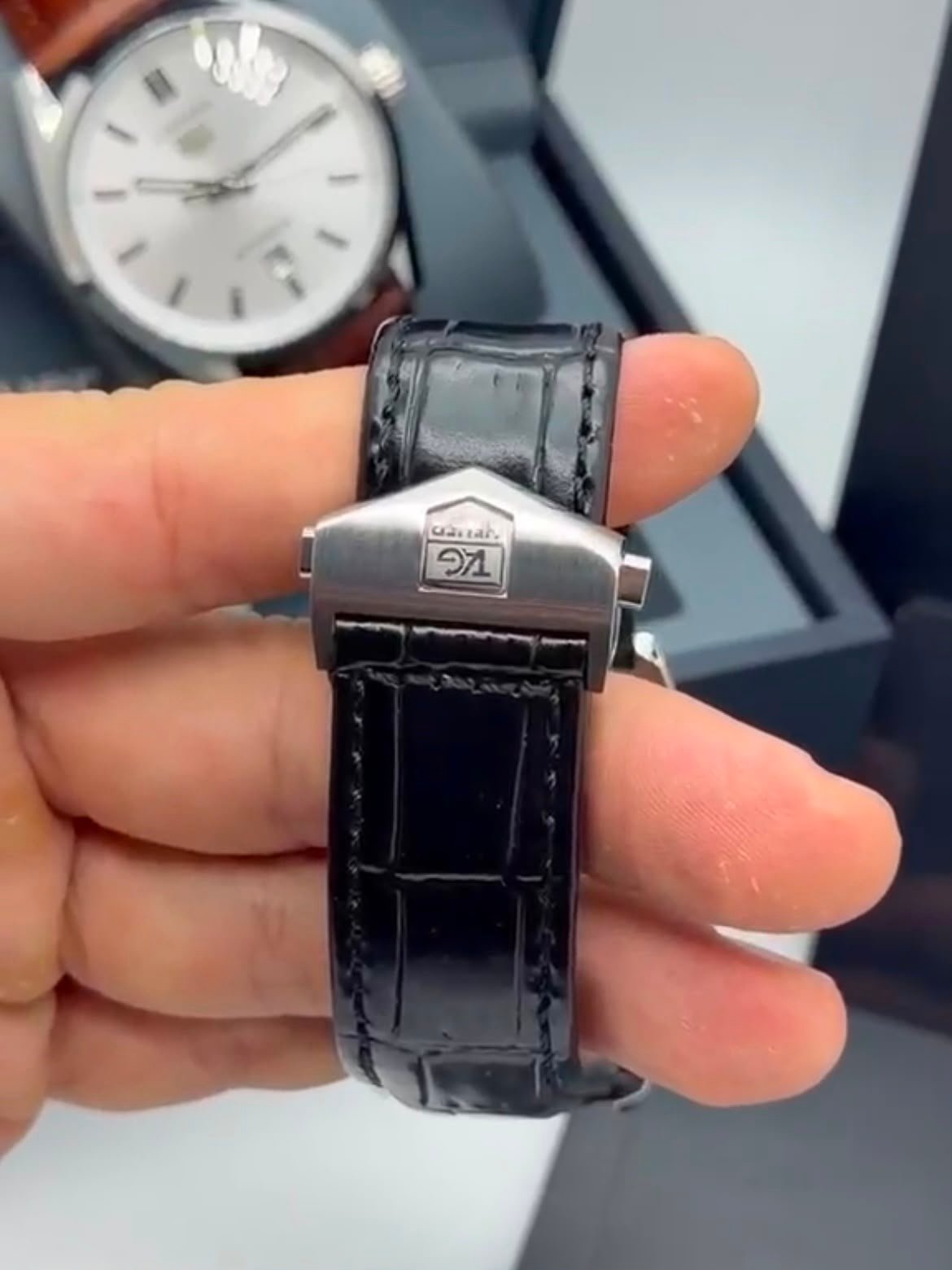 TAG Heuer Carrera 41mm - AÇO MOSTRADOR PRETO - COURO - Imagem 5