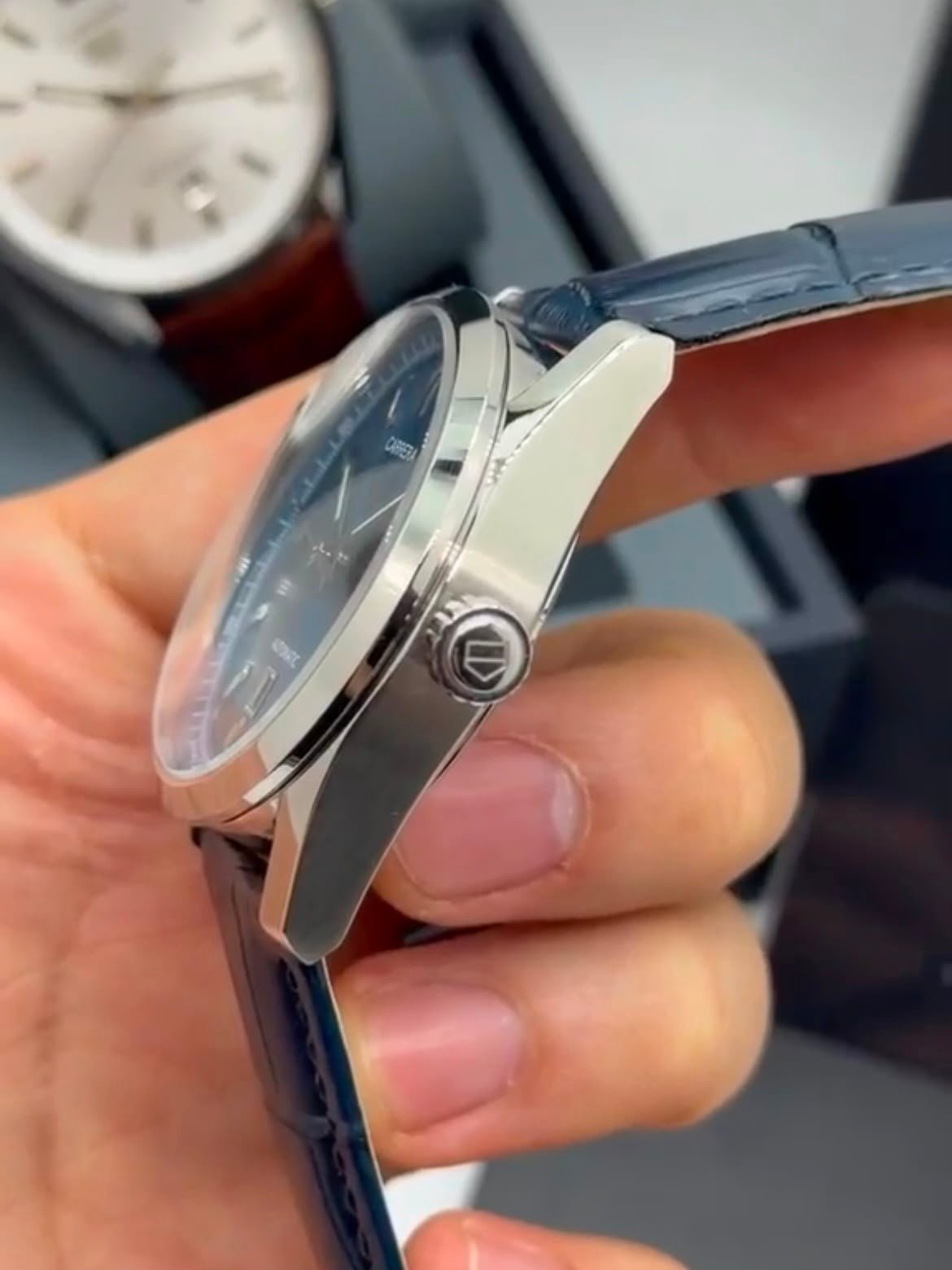 TAG Heuer Carrera 41mm - AÇO MOSTRADOR AZUL - COURO - Imagem 3