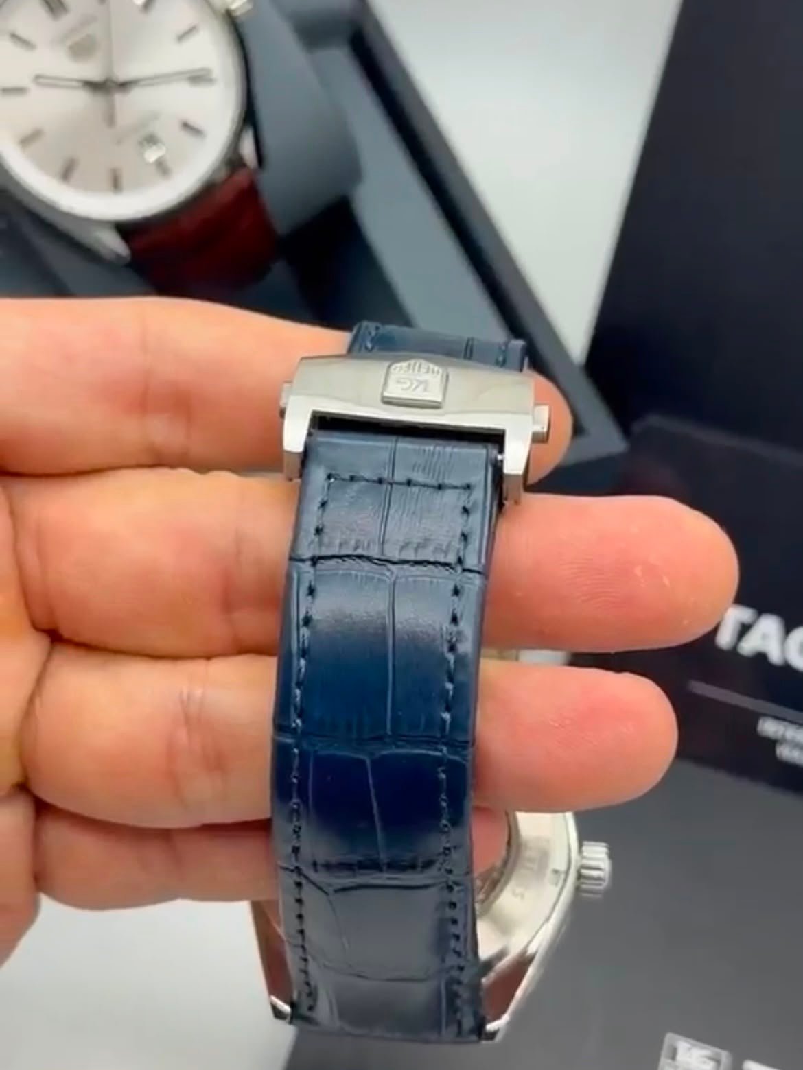 TAG Heuer Carrera 41mm - AÇO MOSTRADOR AZUL - COURO - Imagem 4