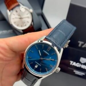 TAG Heuer Carrera 41mm - AÇO MOSTRADOR AZUL - COURO