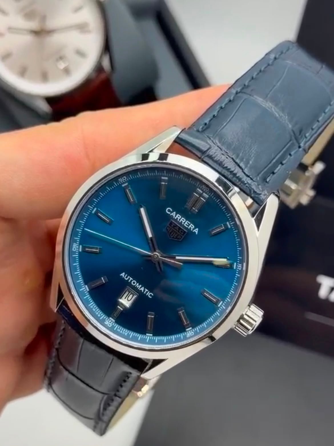TAG Heuer Carrera 41mm - AÇO MOSTRADOR AZUL - COURO - Imagem 5