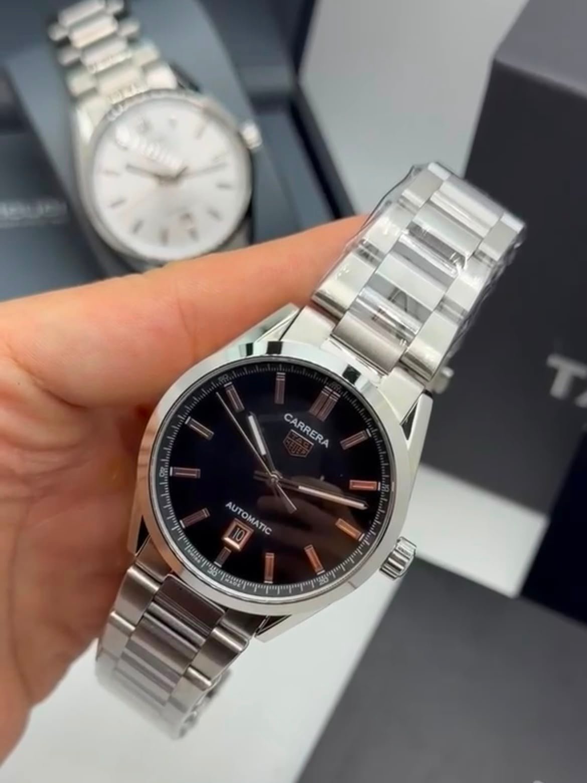 TAG Heuer Carrera Day-Date 41mm - AÇO MOSTRADOR PRETO