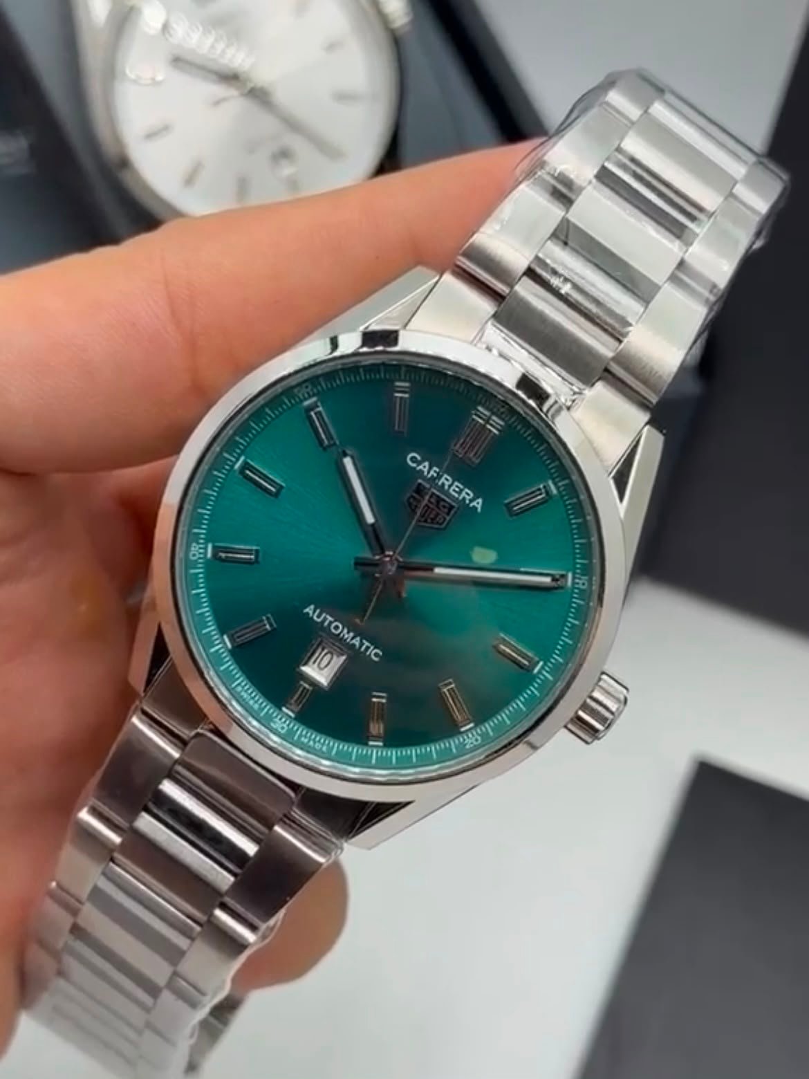 TAG Heuer Carrera Day-Date 41mm - AÇO MOSTRADOR VERDE - Imagem 4