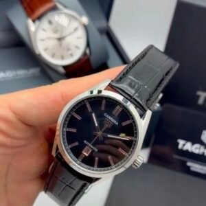 TAG Heuer Carrera 41mm - AÇO MOSTRADOR PRETO - COURO