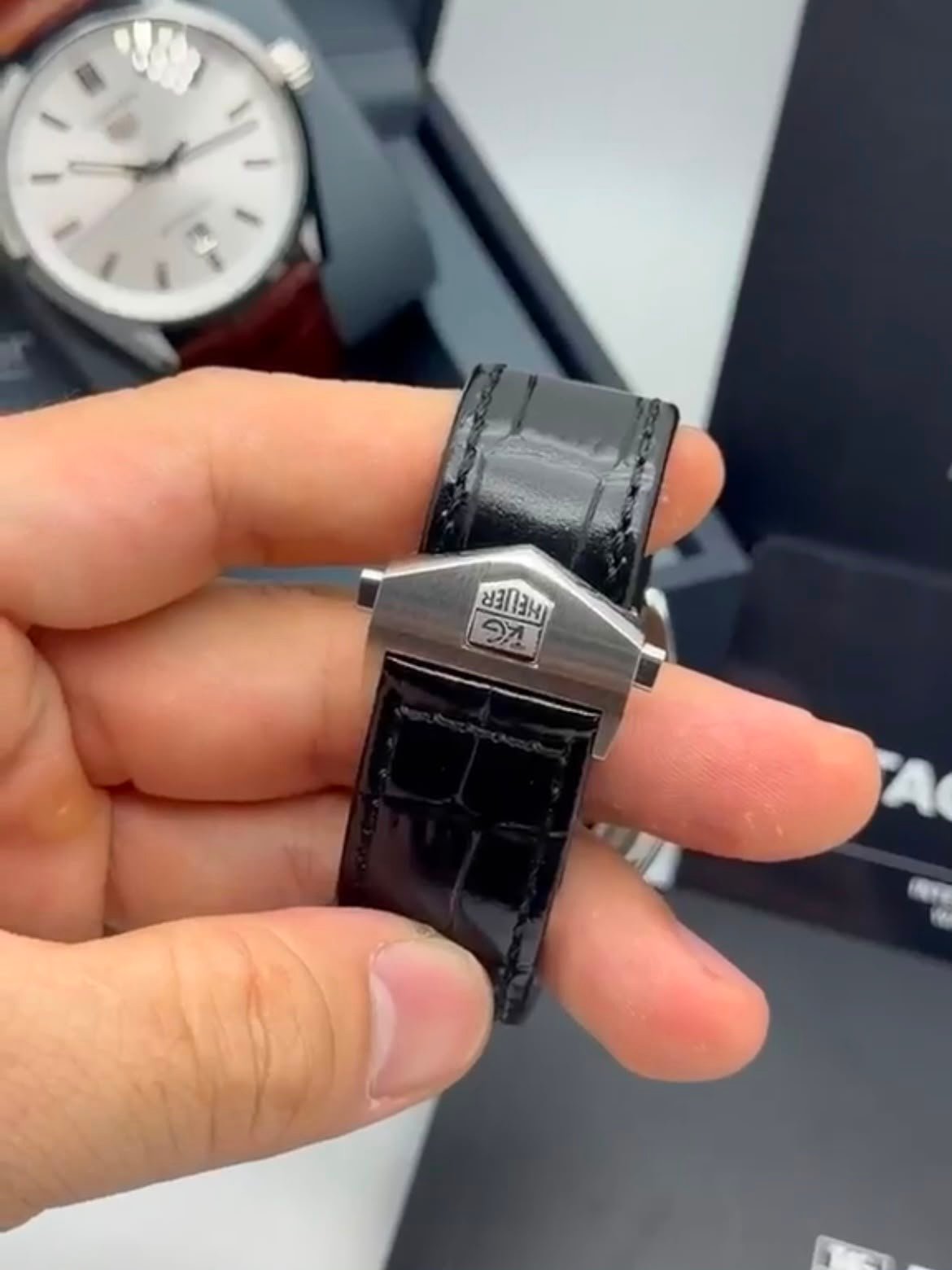 TAG Heuer Carrera 41mm - AÇO MOSTRADOR PRETO - COURO - Imagem 5