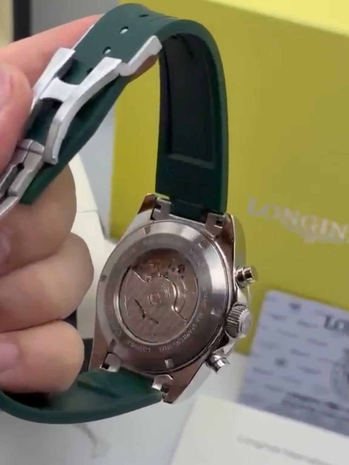 Longines Conquest Chronograph 42MM - AÇO MOSTRADOR BRANCO - SILICONE - Imagem 5