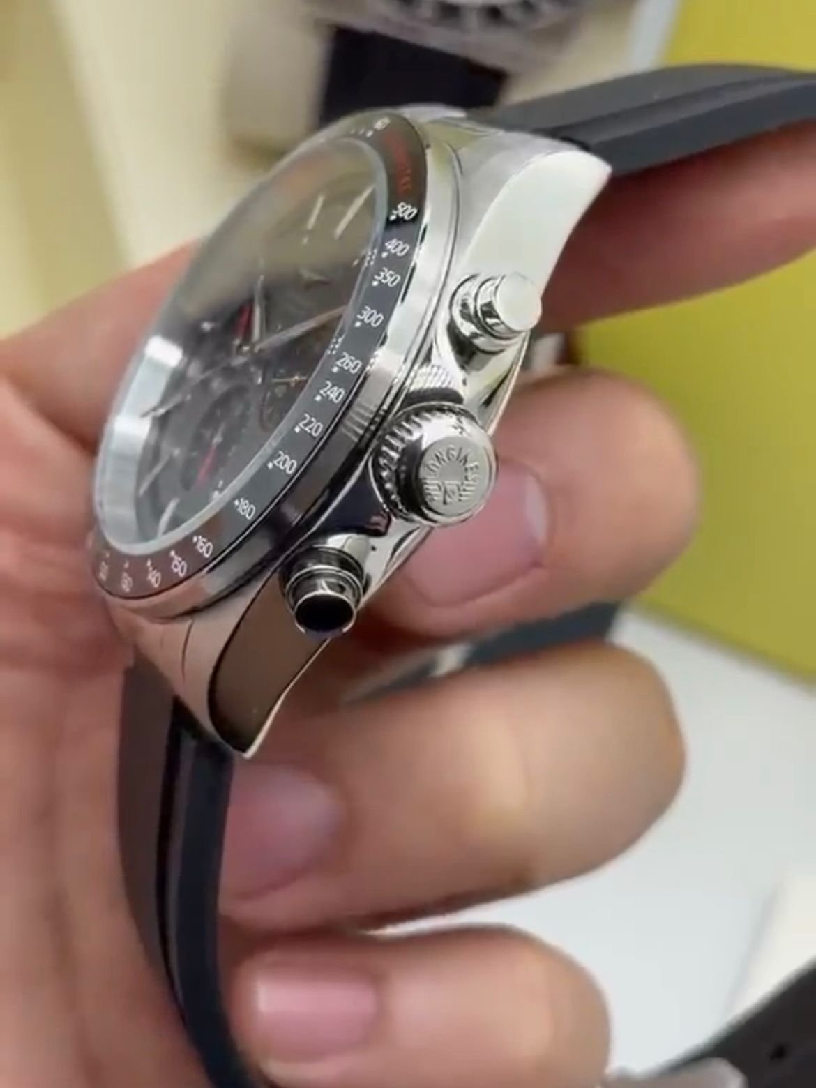 Longines Conquest Chronograph 42MM - AÇO MOSTRADOR PRETO - SILICONE - Imagem 3