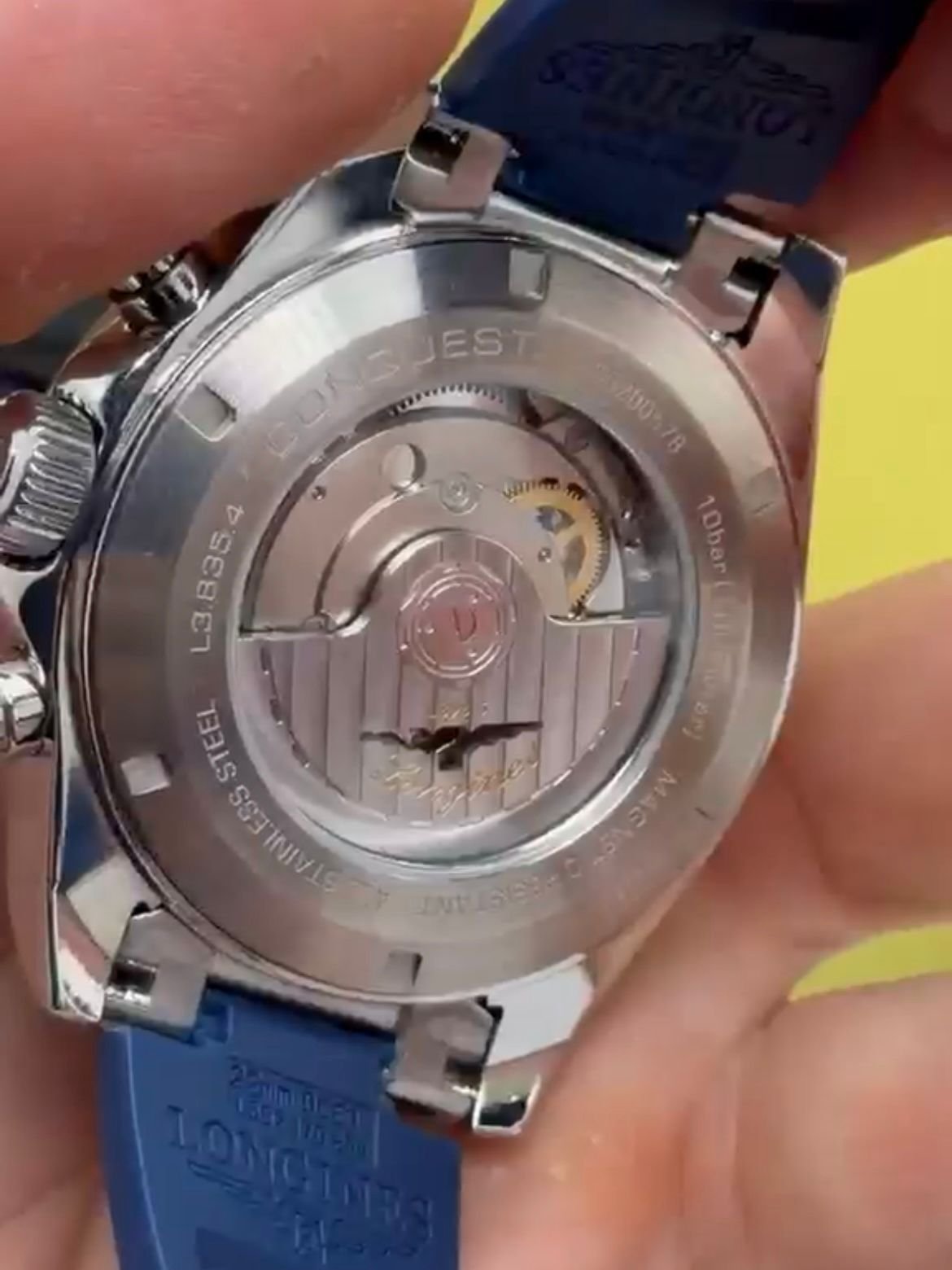Longines Conquest Chronograph 42MM - AÇO MOSTRADOR AZUL - SILICONE - Imagem 2