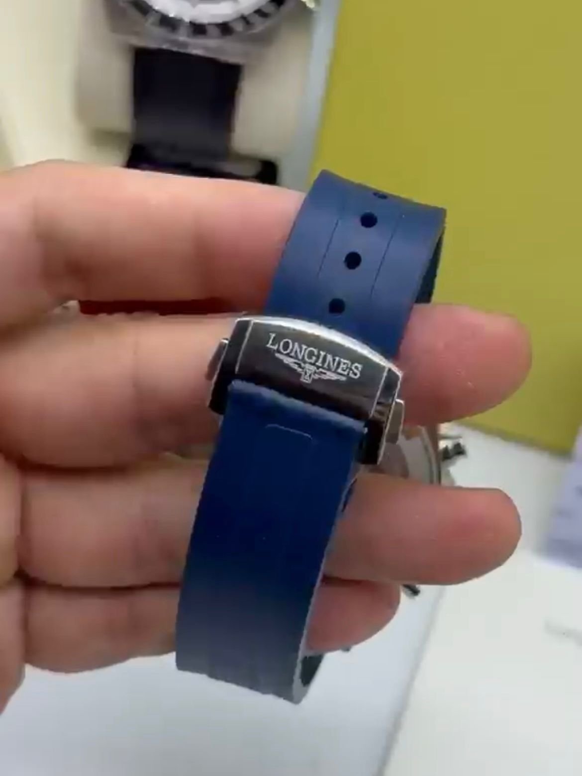 Longines Conquest Chronograph 42MM - AÇO MOSTRADOR AZUL - SILICONE - Imagem 5
