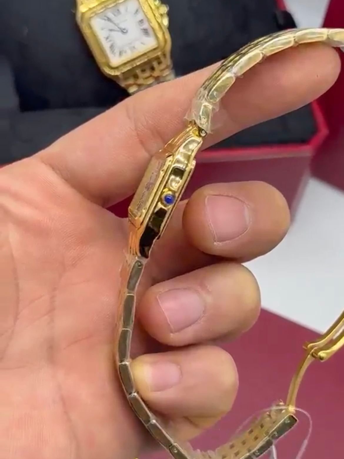 Cartier Panthère 21mm - AÇO DOURADO MOSTRADOR BRANCO - Imagem 3