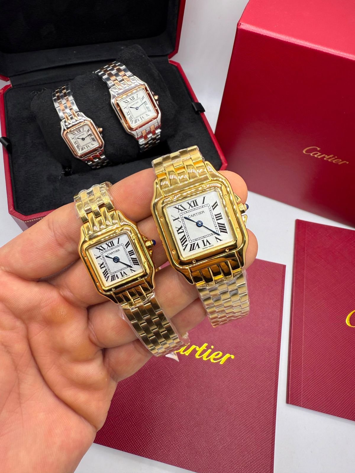 Cartier Panthère 21mm - AÇO DOURADO MOSTRADOR BRANCO - Imagem 5