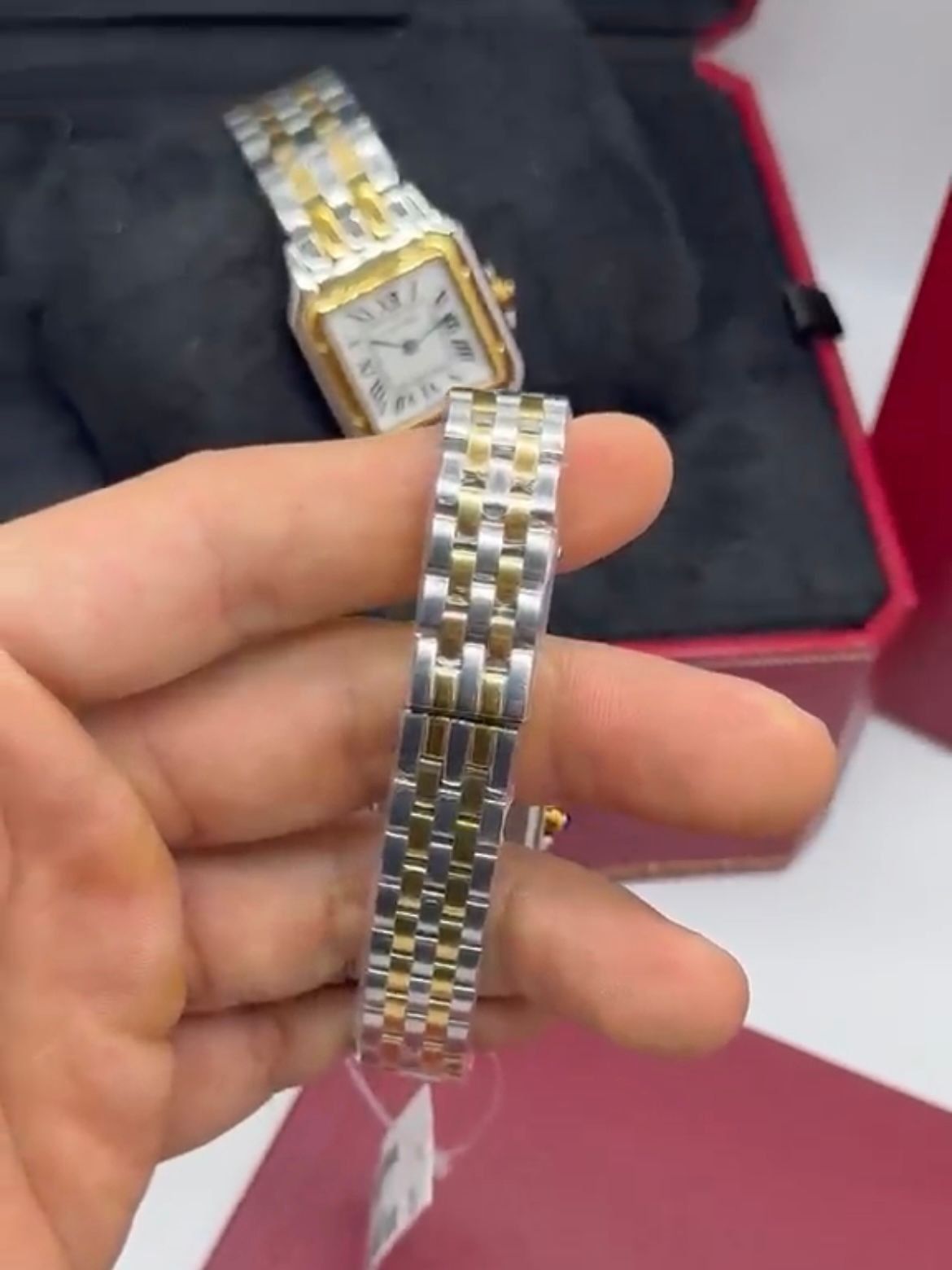 Cartier Panthère 21mm - Aço com dourado Mostrador Branco - Imagem 3