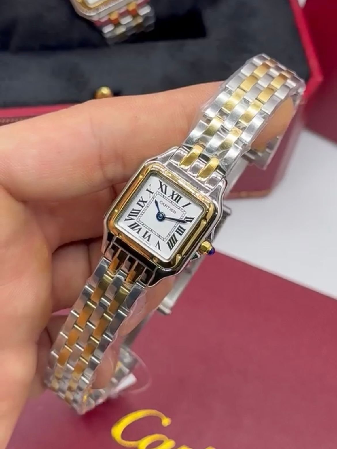 Cartier Panthère 21mm - Aço com dourado Mostrador Branco - Imagem 4