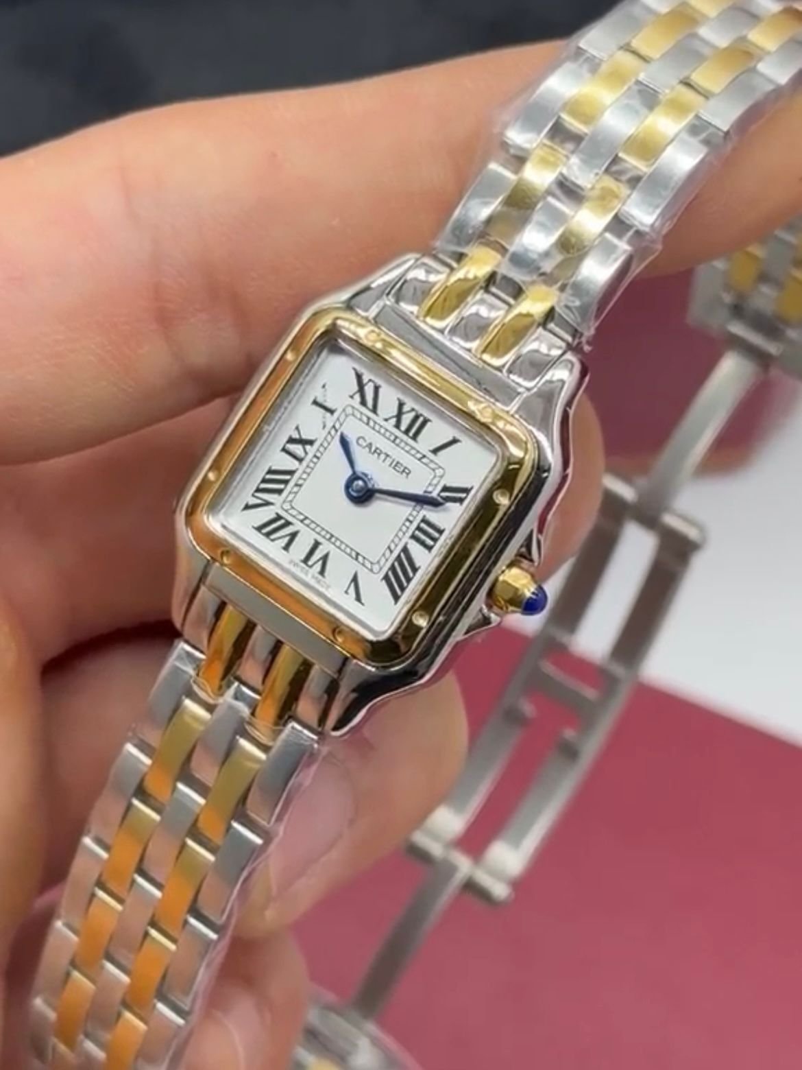 Cartier Panthère 21mm - Aço com dourado Mostrador Branco - Imagem 5