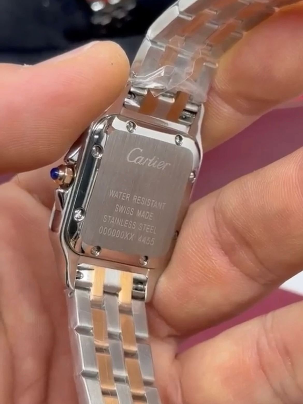 Cartier Panthère 27mm - Aço com rose Mostrador Branco - Imagem 2
