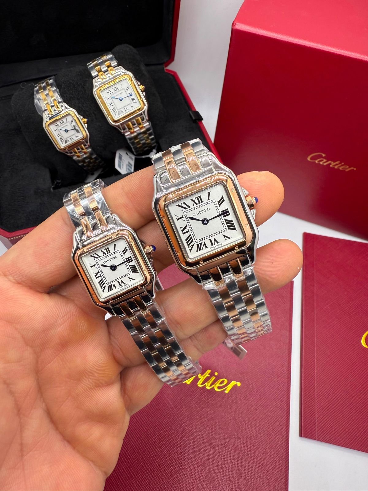 Cartier Panthère 27mm - Aço com rose Mostrador Branco - Imagem 4