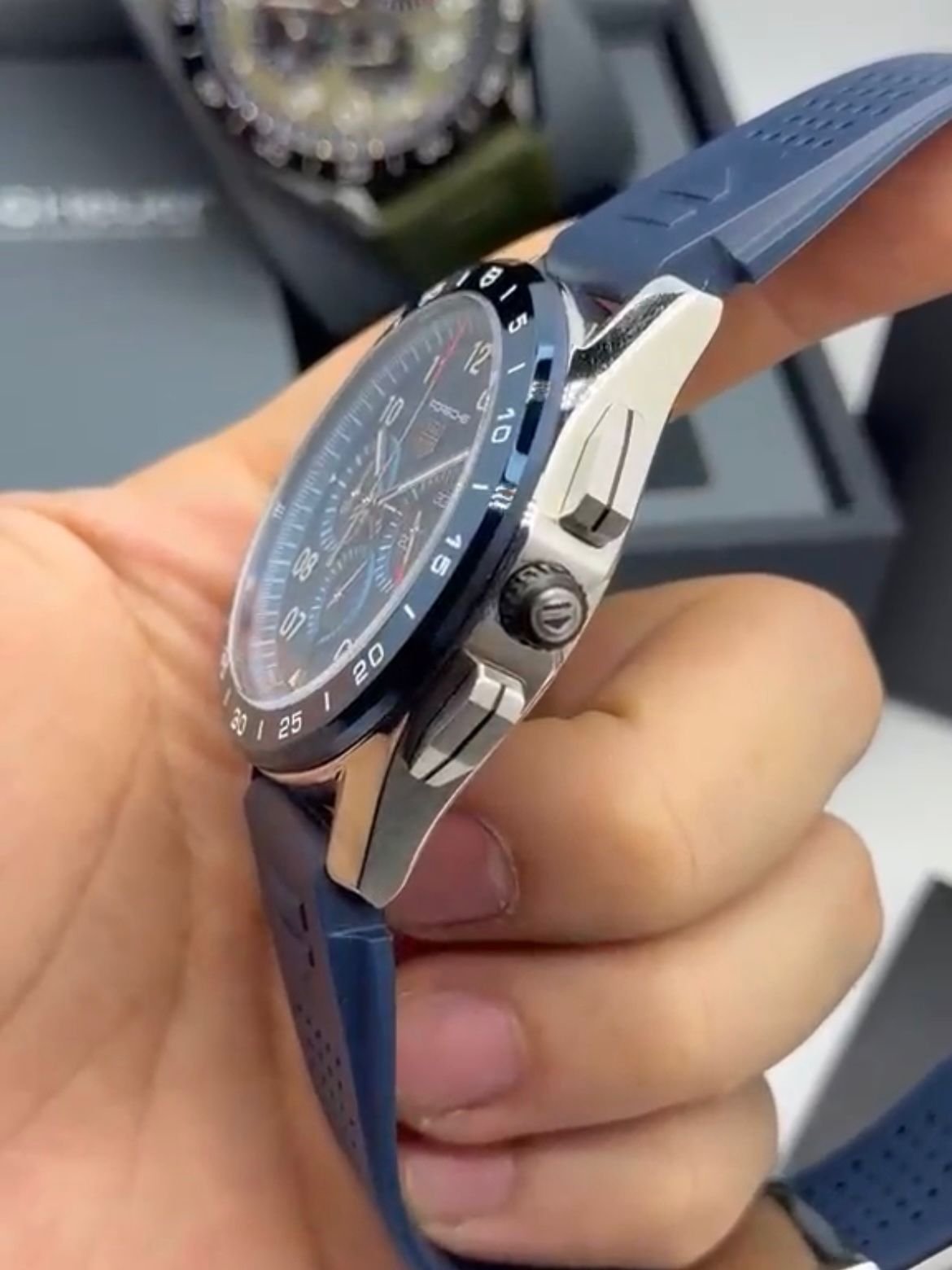 TAG Heuer Porsche 42mm - AÇO MOSTRADOR AZUL - SILICONE - Imagem 5