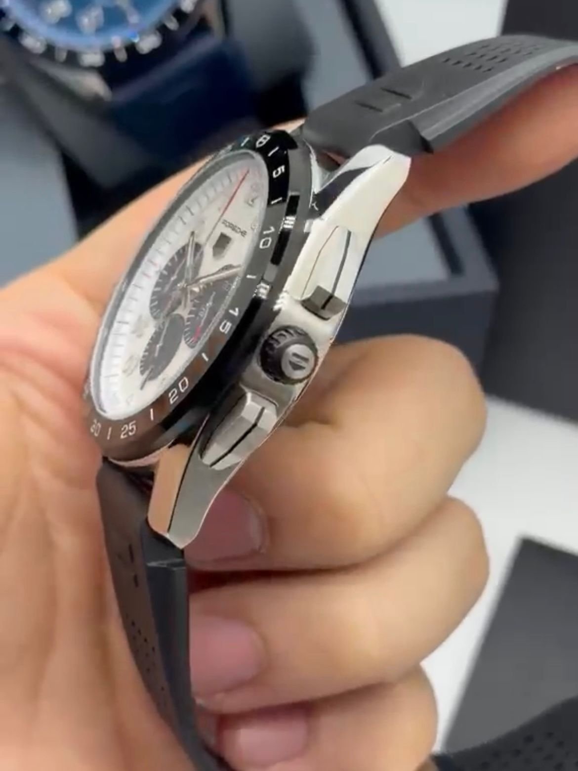TAG Heuer Porsche 42mm - AÇO MOSTRADOR BRANCO - SILICONE - Imagem 3