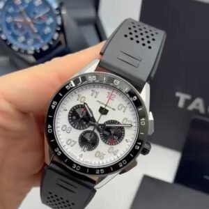 TAG Heuer Porsche 42mm - AÇO MOSTRADOR BRANCO - SILICONE