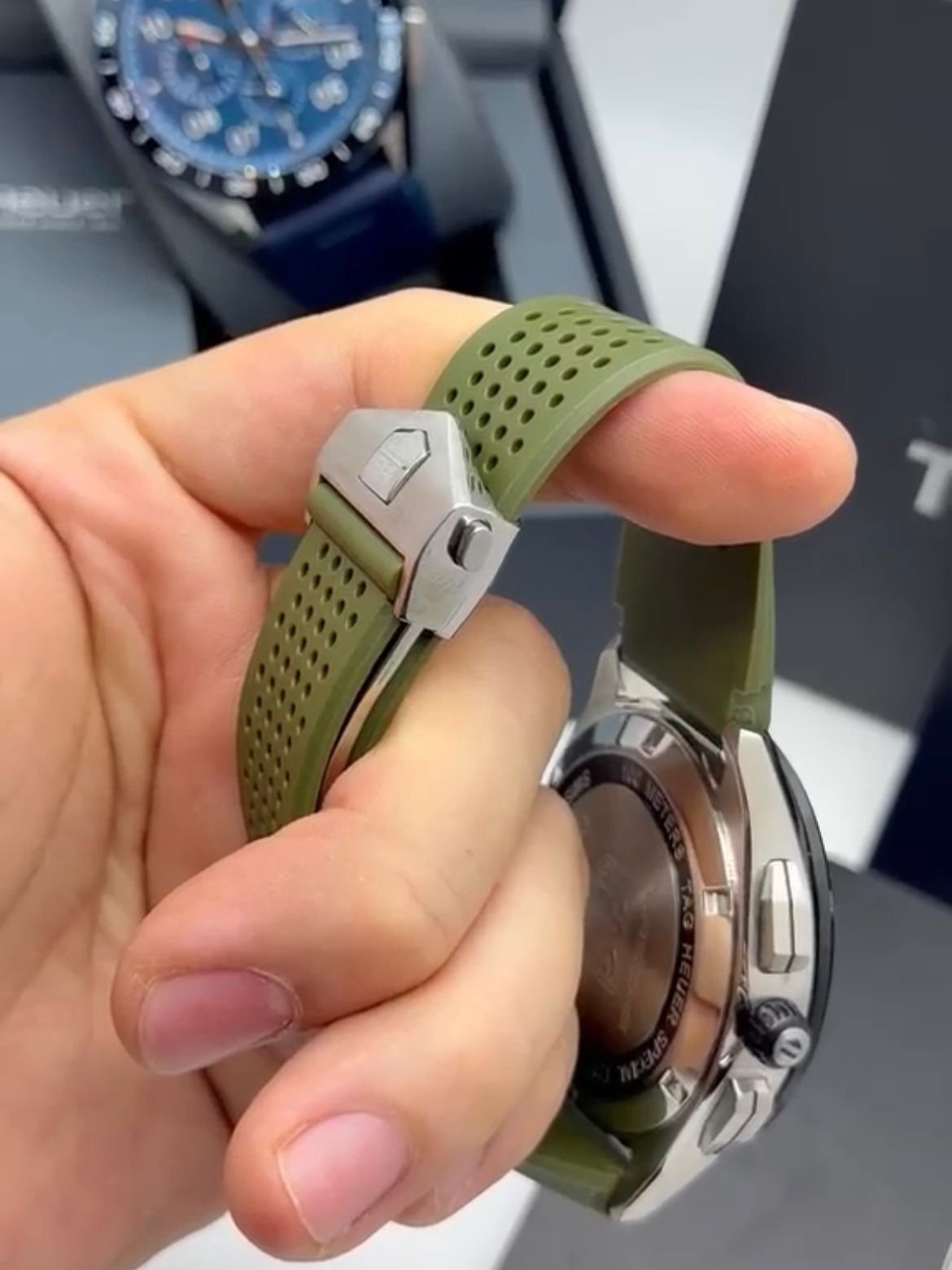 TAG Heuer Porsche 42mm - AÇO MOSTRADOR VERDE - SILICONE - Imagem 2