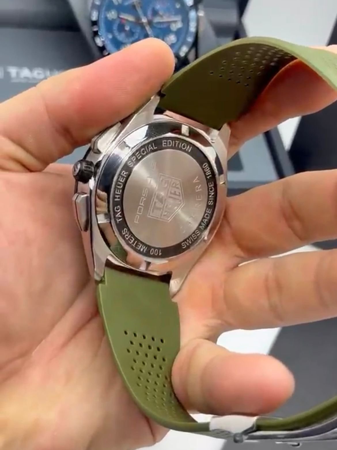 TAG Heuer Porsche 42mm - AÇO MOSTRADOR VERDE - SILICONE - Imagem 5