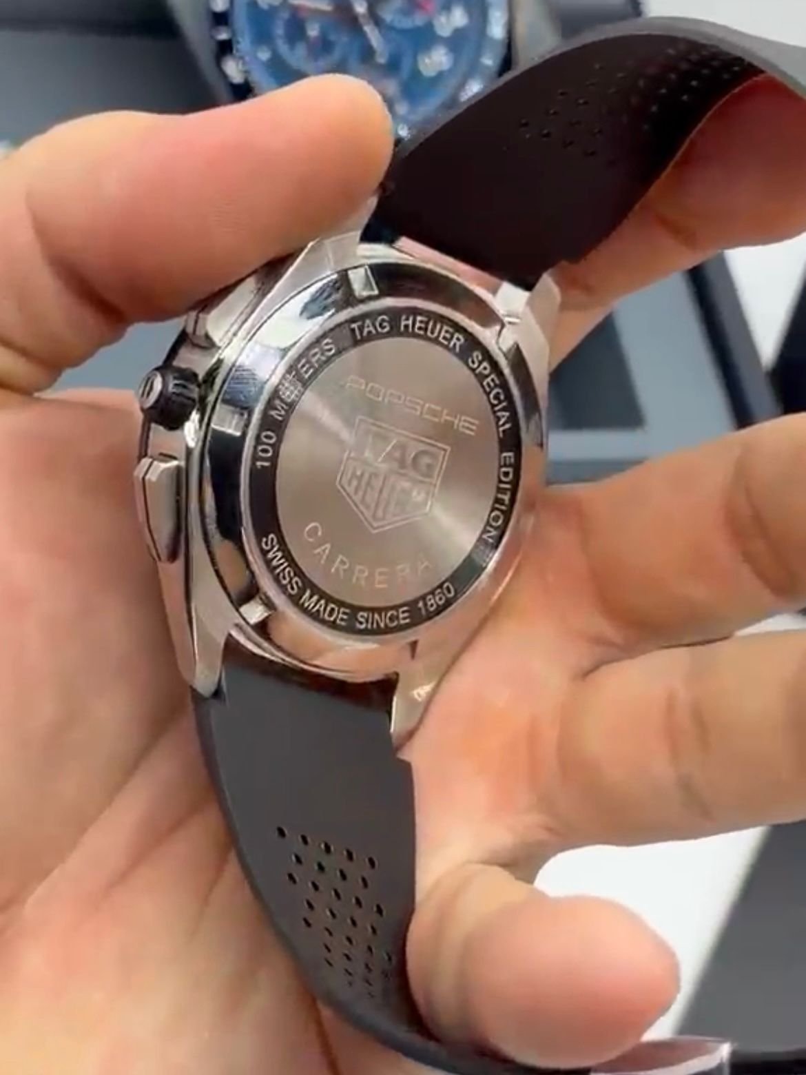 TAG Heuer Porsche 42mm - AÇO MOSTRADOR PRETO - SILICONE - Imagem 2