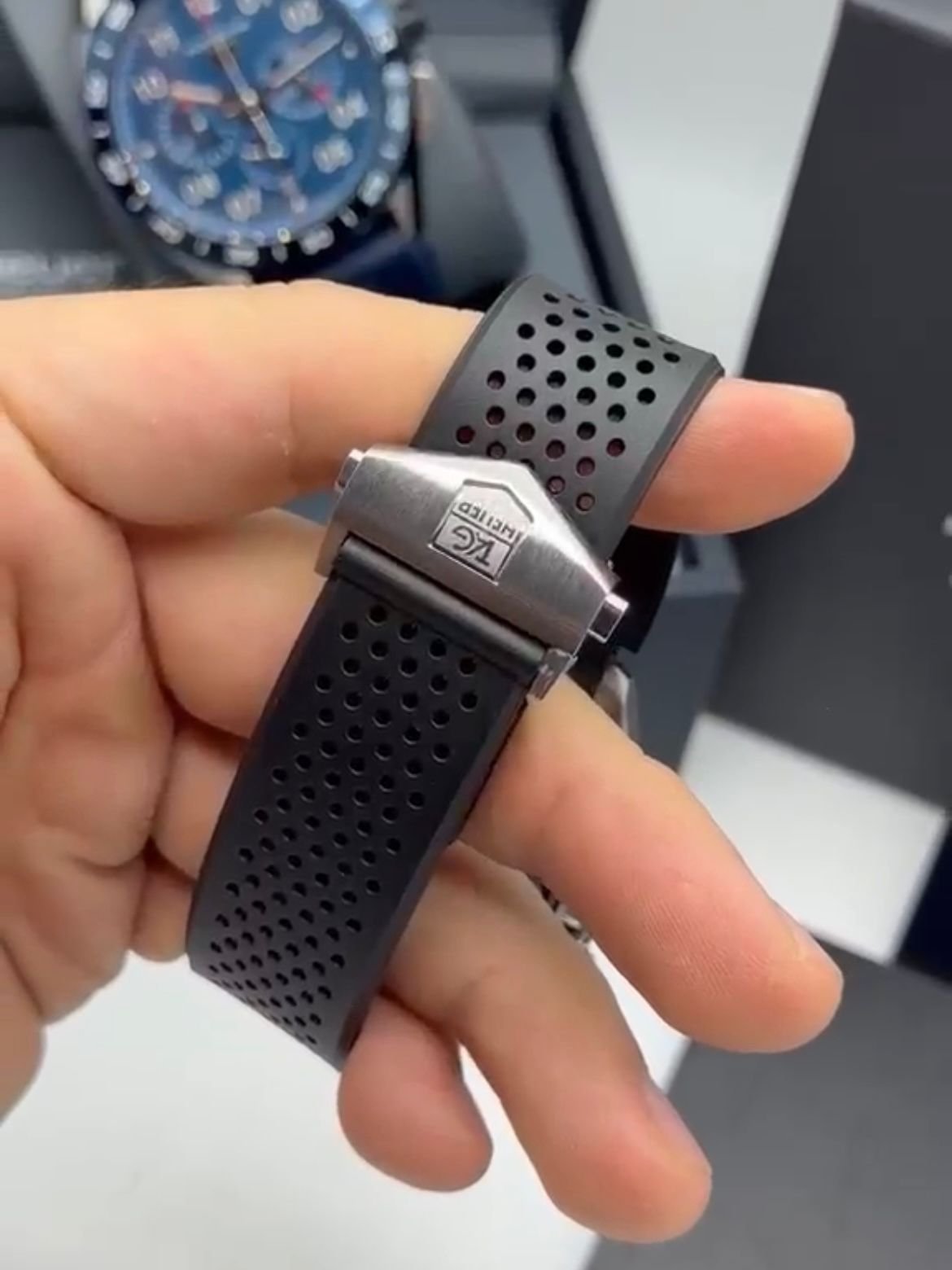 TAG Heuer Porsche 42mm - AÇO MOSTRADOR PRETO - SILICONE - Imagem 5