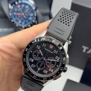 TAG Heuer Porsche 42mm - AÇO MOSTRADOR PRETO - SILICONE