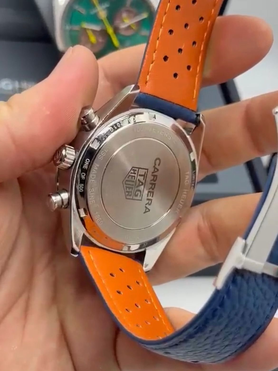 TAG Heuer Carrera 40mm - AÇO MOSTRADOR AZUL - COURO - Imagem 2