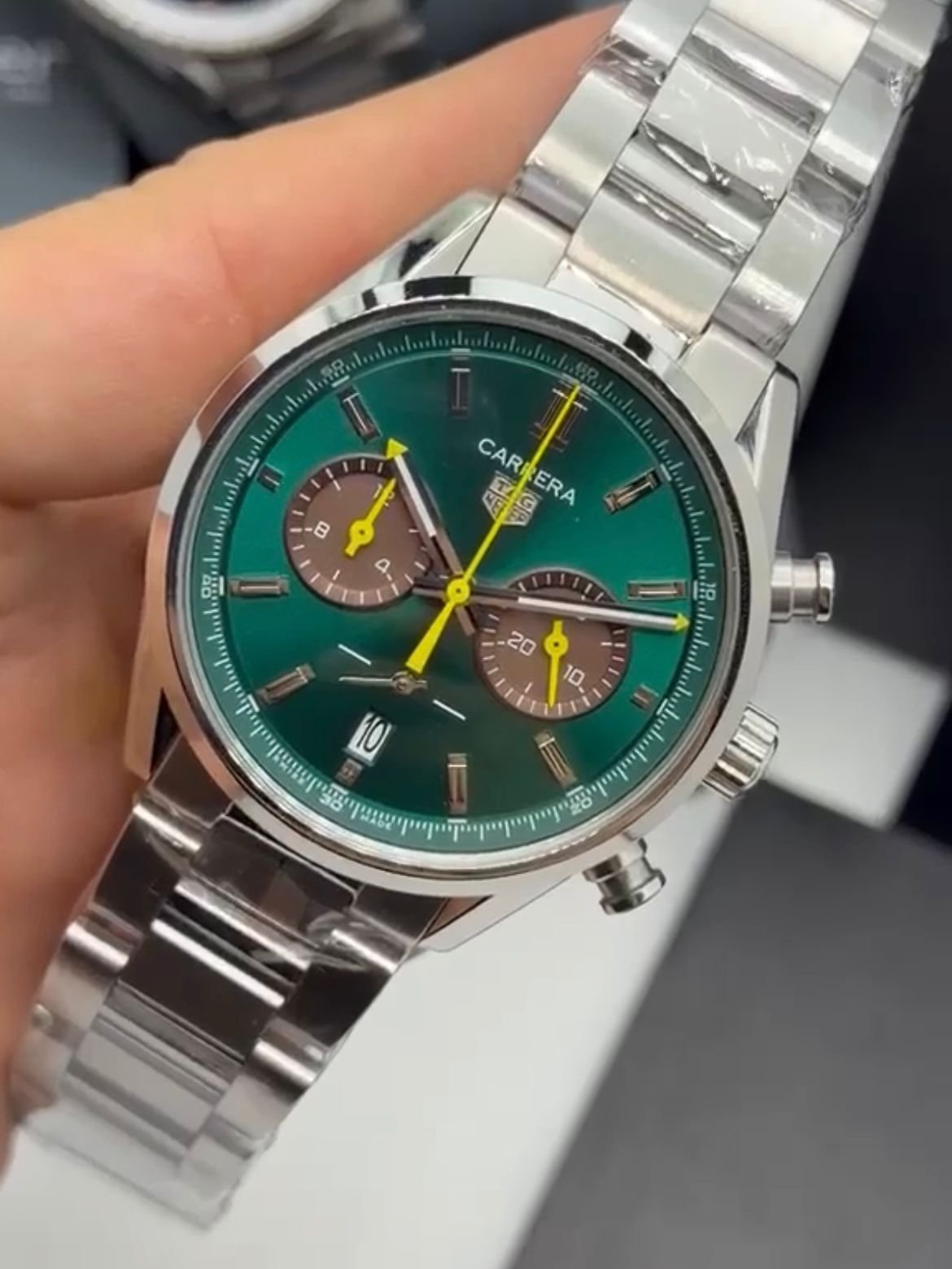 TAG Heuer Carrera 40mm - AÇO MOSTRADOR VERDE - Imagem 4