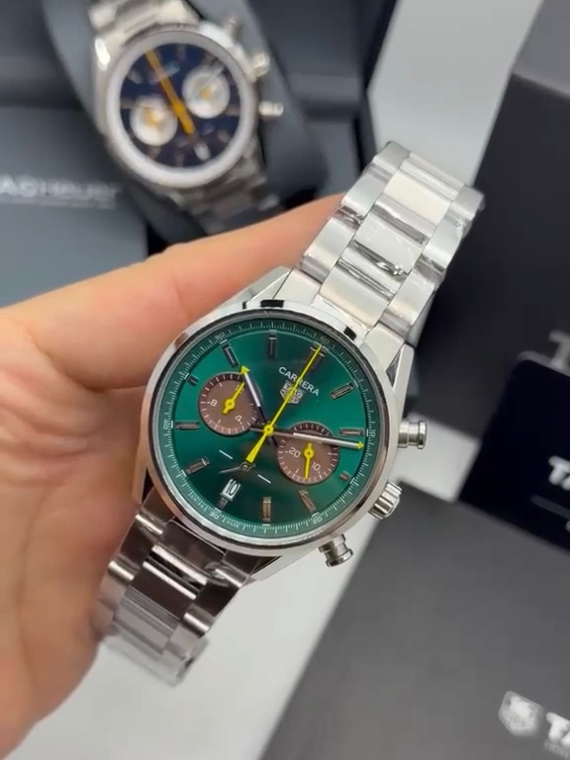 TAG Heuer Carrera 40mm - AÇO MOSTRADOR VERDE