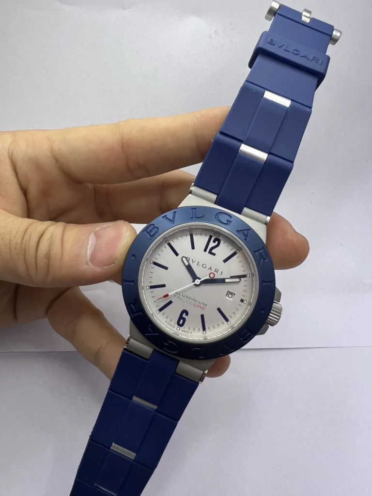 Bvlgari Aluminium 40mm - AÇO MOSTRADOR BRANCO - SILICONE