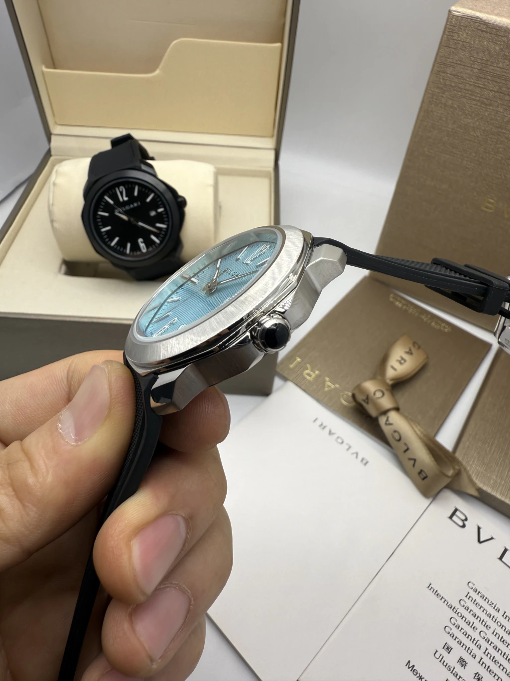 Bvlgari Octo Roma 41mm - AÇO MOSTRADOR TIFFANY - SILICONE - Imagem 2