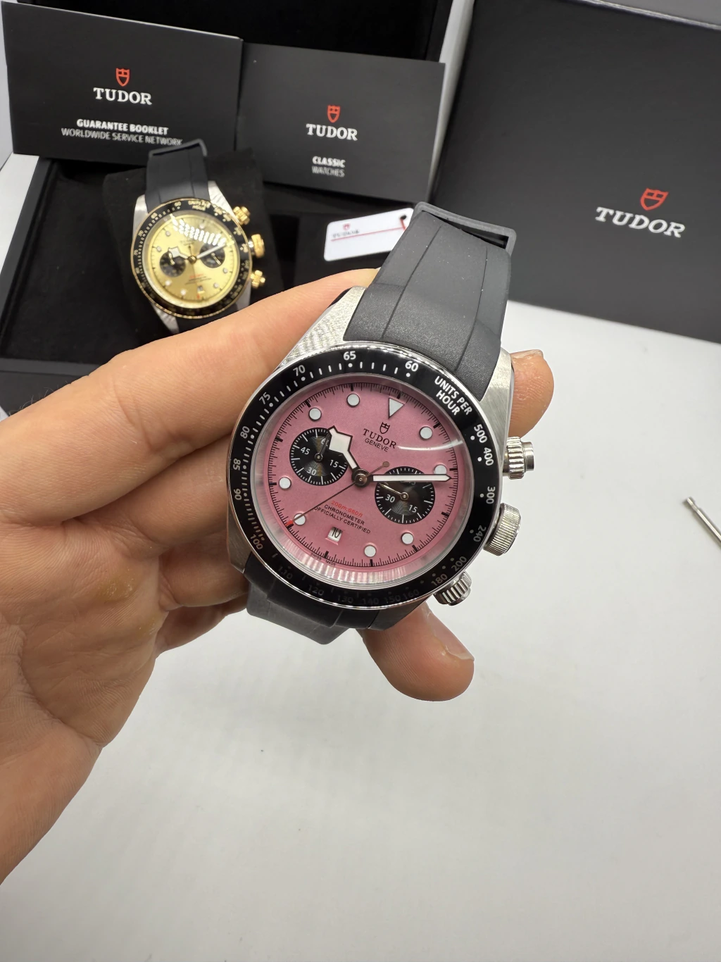 Tudor Black Bay Chrono 41mm - AÇO MOSTRADOR ROSA - SILICONE